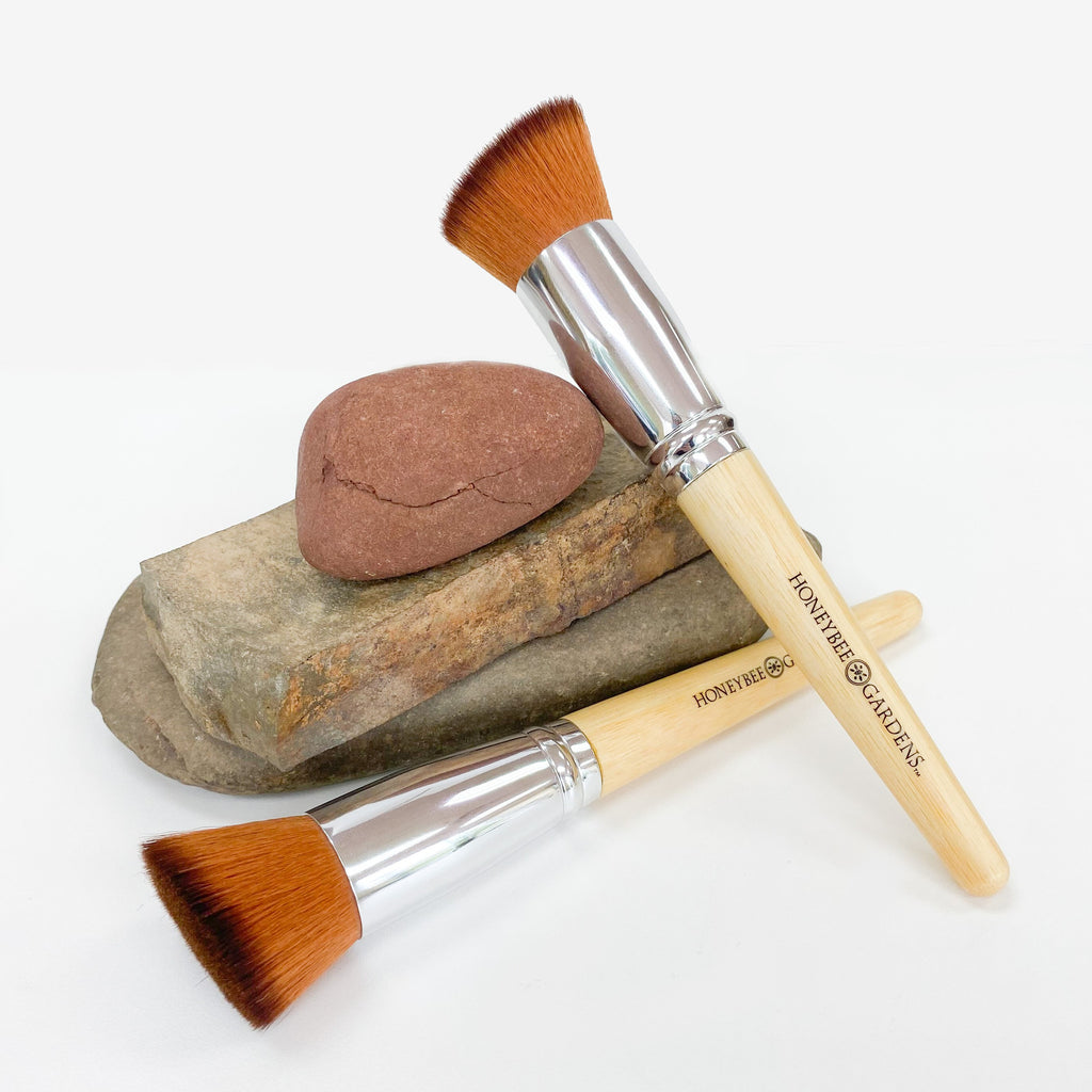 Vegan natural foundation makeup brush