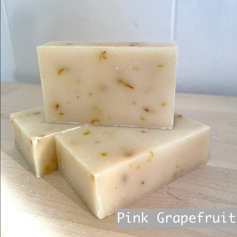 pink grapefruit citrus organic bar soap