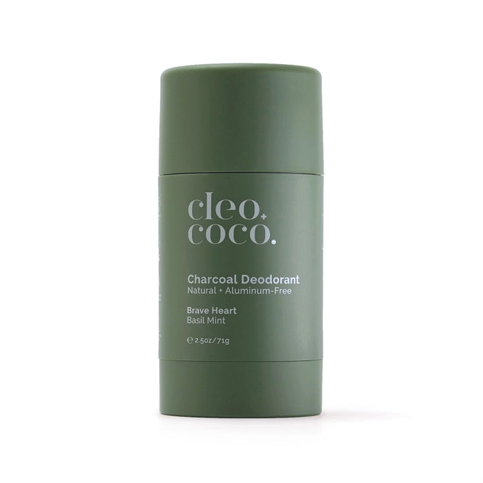 Cleo.Coco Charcoal Deodorant - Brave Heart, Basil Mint