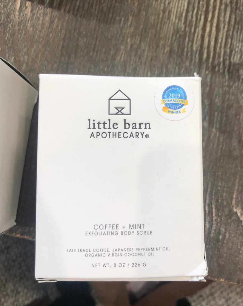 Little Barn Apothecary Coffee and Mint Exfoliating Body Scrub 8 oz
