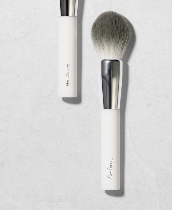 a vegan eco friendly powder brush for makeup bronzer and blush