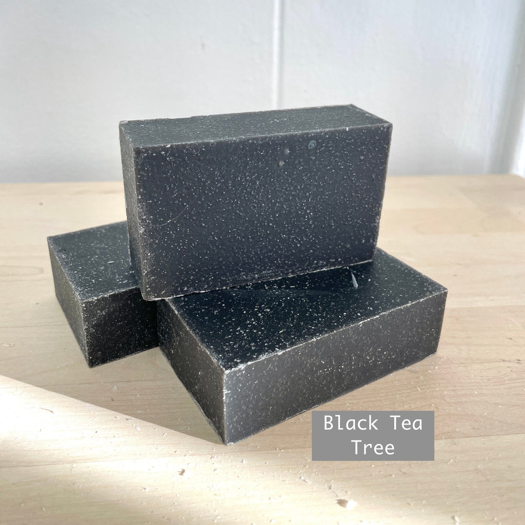 black tea tree soap bar