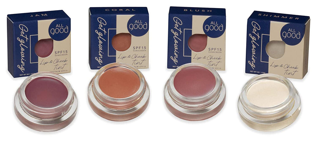 All Good Get Glowing Lip and Cheek Tint SPF 15