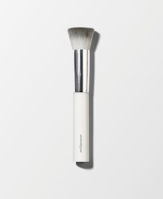 multi purpose facial brush for powders, foundations and other makeup applications to face.